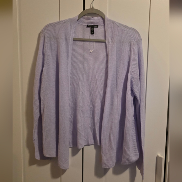 Eileen Fisher Lilac Thin Knit Cardigan Open Front 1X - Picture 2 of 7
